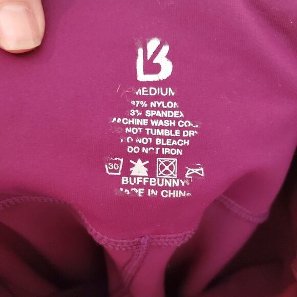 BuffBunny purple high waist Side mesh leggings Womens medium - Picture 4 of 8